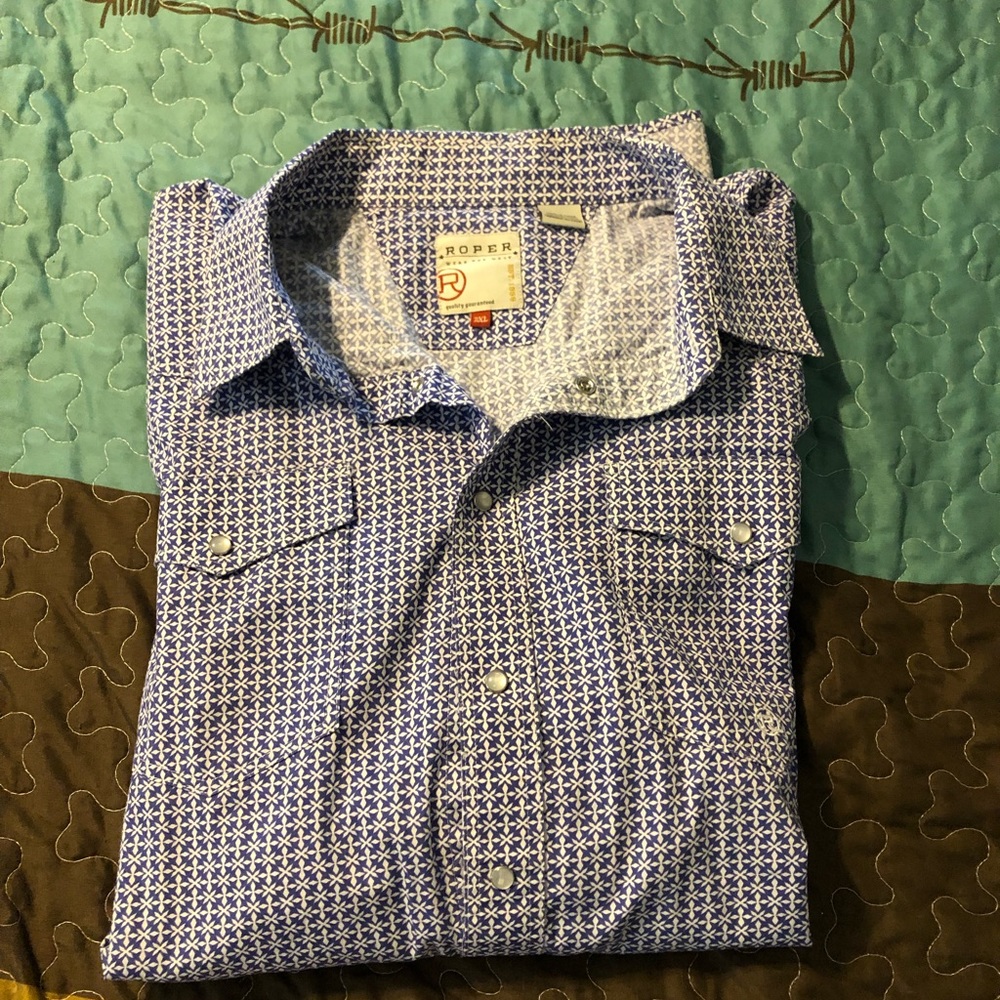 Men's 2XL roper long sleeve shirt